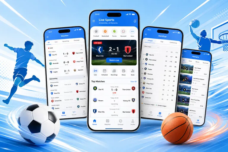 NG体育 App使用亮点，比赛日更方便 页面展示